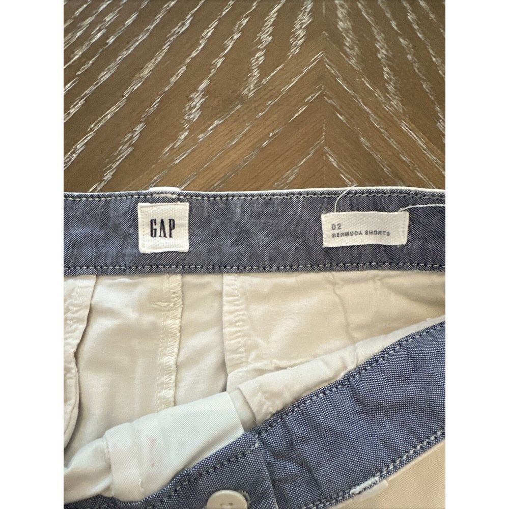 (2 Pair) GAP Size 2 BURMUDA BLUE /TAN Shorts EXCELLENT & FAST SHIP - Picture 4 of 12